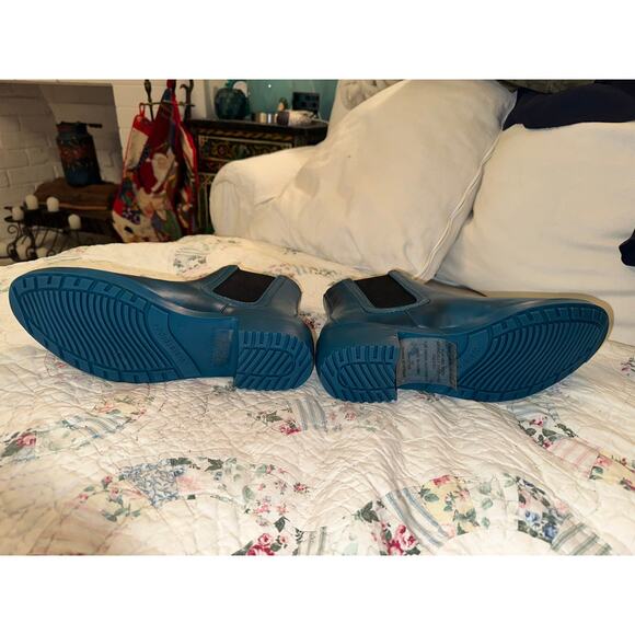 NWT EMU AUSTRALIA TEAL BLUE WATERPROOF SHEARLING LINED BOOTS 8 - FESTIVALS! - Picture 4 of 14